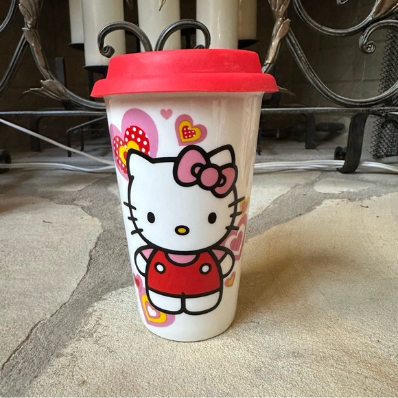 New Hello Kitty Coffee Mug with Lid - Picture 2 of 6